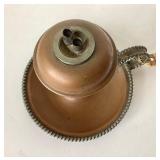 Small Antique Copper Chamberstick Fluid Lamp