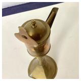 Antique Brass Whale Oil / Betty Lamp