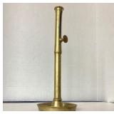 Very Tall Antique Brass Push Up Candlestick