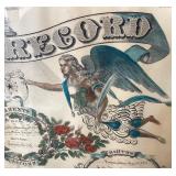 Framed Hand Colored 1842 Family Record
