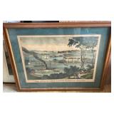 Antique Engraving:  "The Cove at Cork and Cork Harbor" (Ireland)