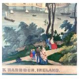 Antique Engraving:  "The Cove at Cork and Cork Harbor" (Ireland)