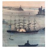 Antique Engraving:  "The Cove at Cork and Cork Harbor" (Ireland)