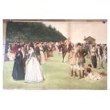Antique English Horse Racing Lithograph