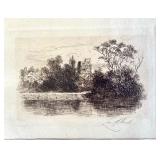 Pair of Vintage Louis Harlow Etchings