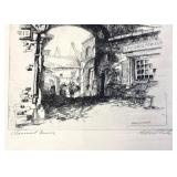 Pair of Vintage French Etchings