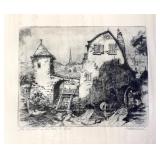 Pair of Vintage French Etchings