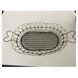 Antique Tin Colander and Wirework Basket