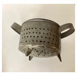 Antique Tin Colander and Wirework Basket