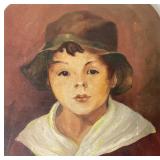 Small Unframed Antique Portrait of a Boy