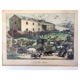 Antique Currier & Ives Lithograph: "Noah