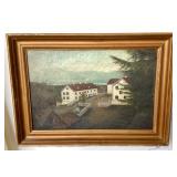 Antique 19th Century Upper Mississippi River Valley Landscape