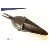 Vintage African Carved Wooden Bambara Mask