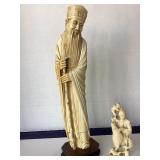 Pair of Vintage Asian Bone Ivory Carvings