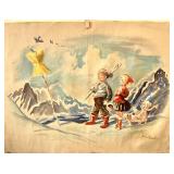 Unframed Scandinavian Oil on Canvas by Lloyd Hefindahl