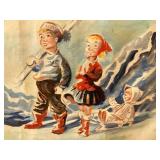 Unframed Scandinavian Oil on Canvas by Lloyd Hefindahl