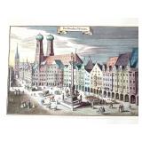 Group of 4 European Hand Colored Engravings