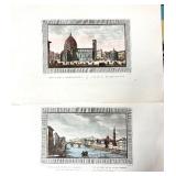 Group of 4 European Hand Colored Engravings