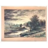 Pair of Vintage Watercolor Paintings