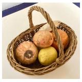 Basket of Antique Stone Fruit