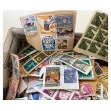 Large Group Unsorted Stamps