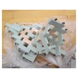 Box lot of assorted color wood weav...