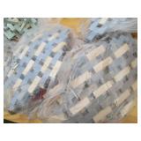 Box lot of assorted color wood weav...