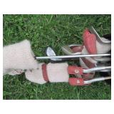 Vintage Golf bag and assorted Golf ...