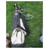 Canvas Golf bag with Spaulding and ...