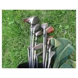 Canvas Golf bag with Spaulding and ...