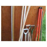 Roof rakes, shovels and post hole d...