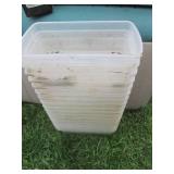 Plastic milk crate containing vinta...
