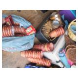 Tote overflowing with wicker cornuc...