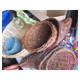 Tote overflowing with wicker cornuc...