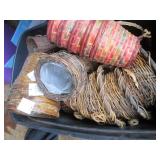 Tote overflowing with wicker cornuc...