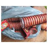 Tote overflowing with wicker cornuc...