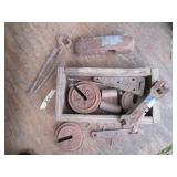 Vintage wood flat style box with Vi...