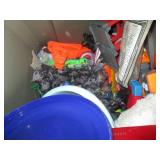 Tote full of assorted toys, stuffed...