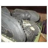 2 open totes and a box of Men