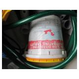 Covered Tote full of pool maintenan...