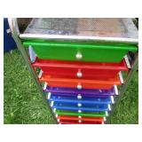 Metal framed Multicolored 10 drawer...