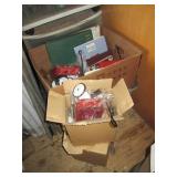 Lot. of doll size red wagon decor a...