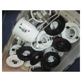 Clamshell closing tote full of meta...