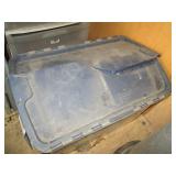 Clamshell closing tote full of meta...