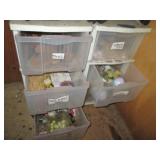 Pair of 3-drawer organizers contain...