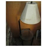 Metal framed table lamp combo with ...