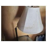 Metal framed table lamp combo with ...