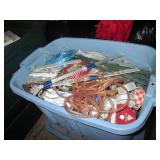 Tote full of assorted ribbon, craft...