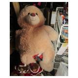 Large life-size stuffed bear with m...