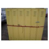 *3* Sections of Antique Metal Lockers